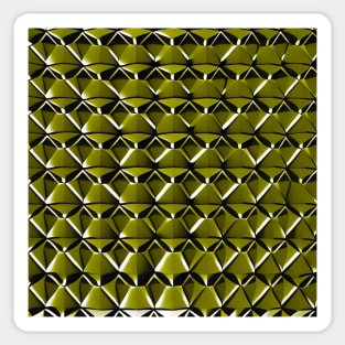 3D Geometric Polygon (Dark Yellow) Sticker